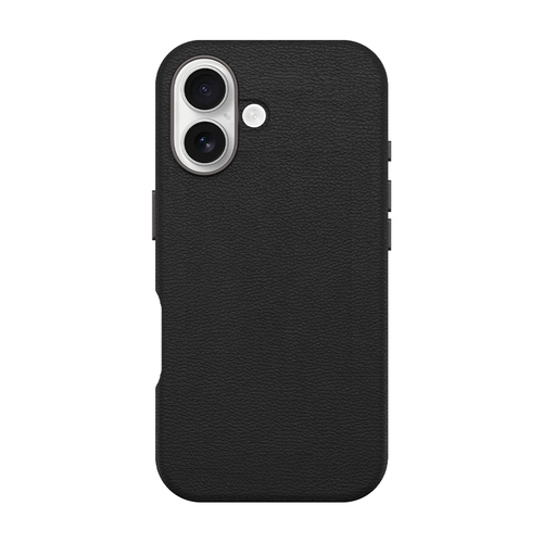 כיסוי לאייפון 16 תומך MagSafe עור טבעוני שחור OtterBox Symmetry Cactus