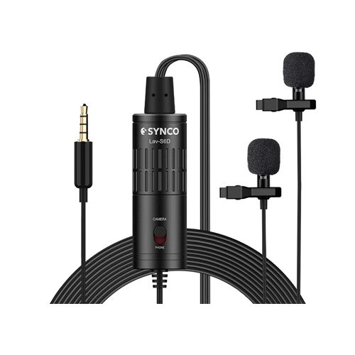 מיקרופון עניבה כפול Synco Lav-S6D