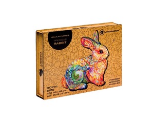 פאזל עץ ארנב Unidragon בצורות מיוחדות Precious Rabbit בשני גדלים לבחירה