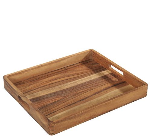 מגש ידיות L עץ שיטה tray acacia