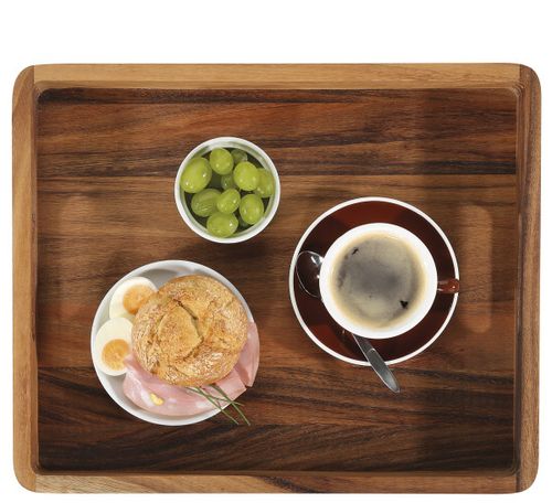 מגש ידיות L עץ שיטה tray acacia