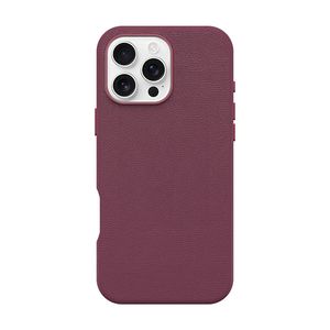 כיסוי לאייפון 16 פרו תומך MagSafe עור טבעוני ורוד OtterBox Symmetry Cactus