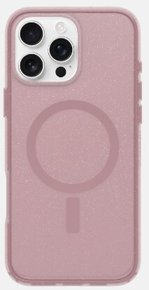 כיסוי אייפון iPhone 16 Pro OtterBox Symmetry Pink MagSafe שקוף נצנץ