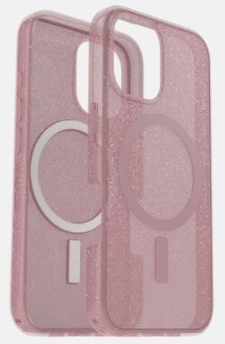 כיסוי ורוד לאייפון iPhone 16 Pro Max OtterBox Symmetry Pink MagSafe שקוף נצנץ