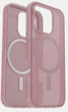 Foxberry Pink מגן אייפון iPhone 16 Pro Max OtterBox Symmetry MagSafe שקוף ורוד נצנצים