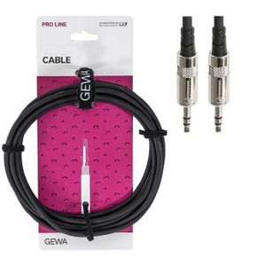 כבל סטריאו PL 3.5 מקצועי (AUX) 1.5 מטר INSTRUMENT CABLE PRO מבית GEWA (Germany)