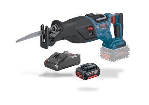 מסור חרב נטען עם מנוע ללא פחמים Bosch GSA 185-LI 18V + סוללה 5 Ah ומטען 