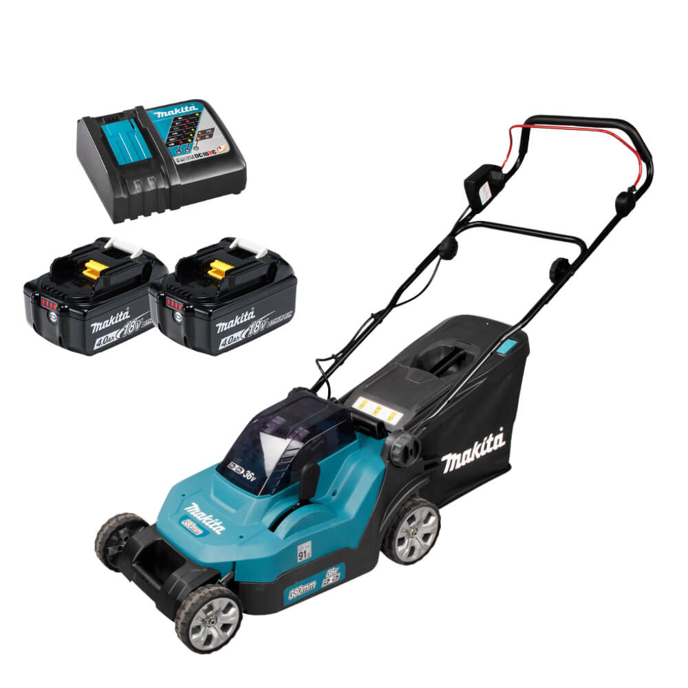 סט מכסחת דשא נטענת 2x4Ah דגם DLM382 מקיטה Makita