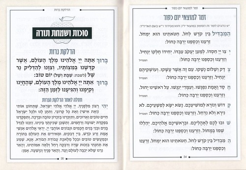 חוברת תפילות לחגי תשרי אורי וישעי