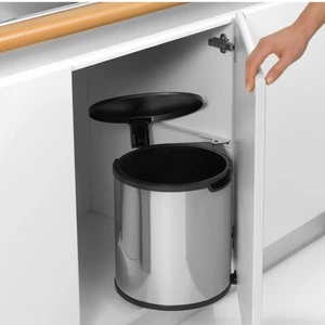 פח אשפה פנימי למטבח מתחת לכיור 15 ליטר מבריק Brabantia