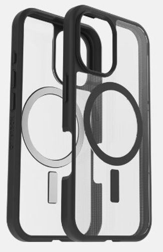מגן אייפון iPhone 16 Pro OtterBox React MagSafe שקוף עם מסגרת שחורה