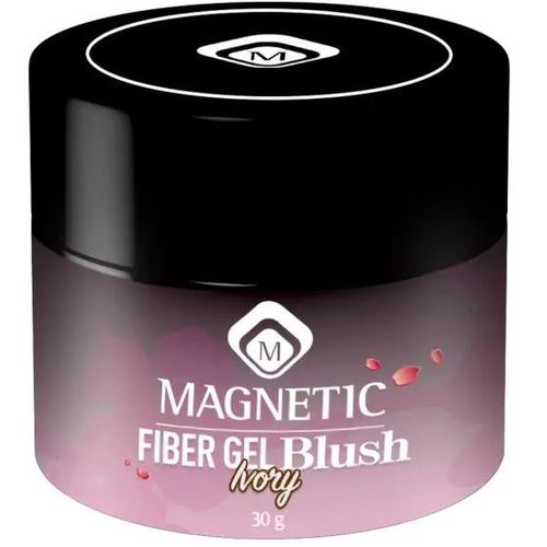 ג'ל בניה פייבר לבן חלבי חצי שקוף 30 גר' מגנטיק  Fiber Gel Blush Ivory  