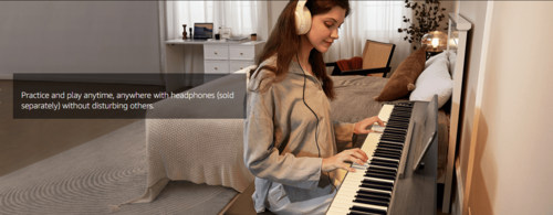 EC6787 פסנתר חשמלי 88 קלידים חצי שקולים DDP60 בגימור אפור בעיצוב עוצר נשימה מבית DONNER