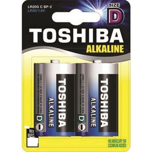 זוג סוללות TOSHIBA ALKALINE LR20 D