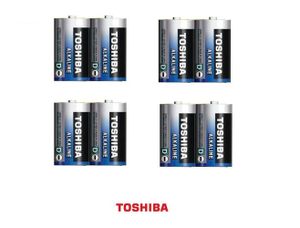 מארז 8 סוללות TOSHIBA ALKALINE LR20 D