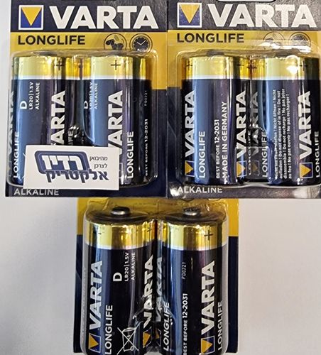 מארז 6 סוללות VARTA D LR20