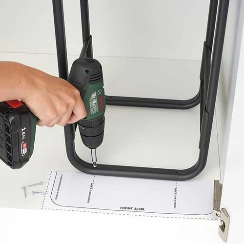 התקנה צמד פחי הפרדה נשלפים לארון מטבח 2X30 ליטר אפור כהה / וירוק ג'ייד | SORT & GO - Brabantia