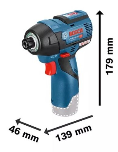 גוף מברגת אימפקט GDR 12V-110 כולל סוללה 2AH מבית Bosch