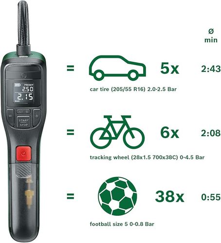 משאבה לניפוח נטענת EasyPump 3.6V בוש Bosch 
