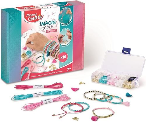 ערכת יצירה לעיצוב צמידים מחרוזים וחוטים IMAGIN STYLE BRACELETS