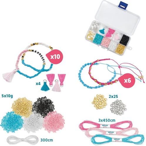ערכת יצירה לעיצוב צמידים מחרוזים וחוטים IMAGIN STYLE BRACELETS