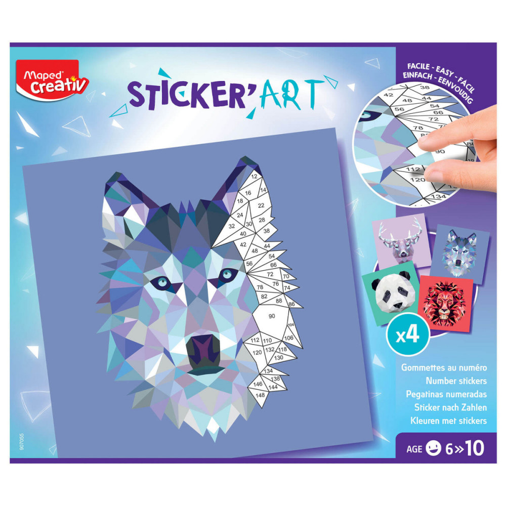 ערכת יצירה של תמונות על ידי מדבקות לפי מספרים STICKER ART