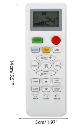 שלט תואם רחוק למזגן הייר Haier YR-HD01 YR-HD06