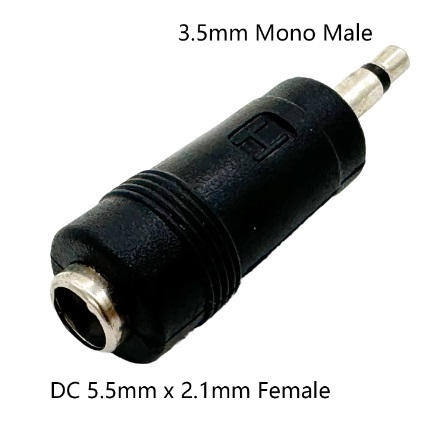 מתאם 3.5mm Mono זכר ל DC 5.5mm*2.1mm נקבה