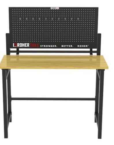 שולחן / דלפק עבודה 120x60 מתקפל + גב לתליית כלים - ROHER TOOLS 1094400