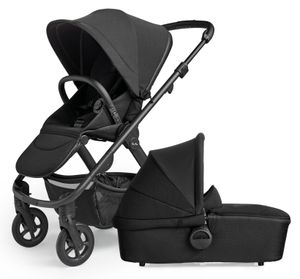 עגלת תינוק Tide עם טיולון דו-כיווני וסל שכיבה גדול ומרווח - שחור Space