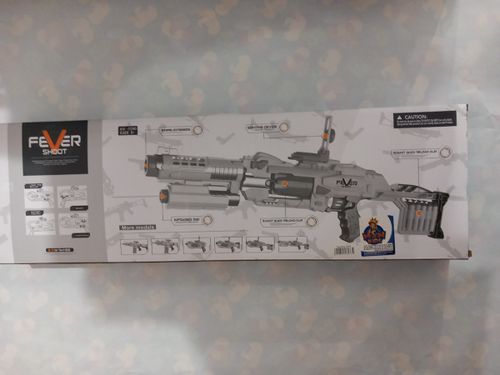 רובה חשמלי יורה חיצי ספוג  ענק  אורך 70 ס''מ