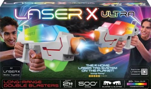 LASER X - זוג רובי לייזר אולטרה טווח רחוק משחק רבולושן