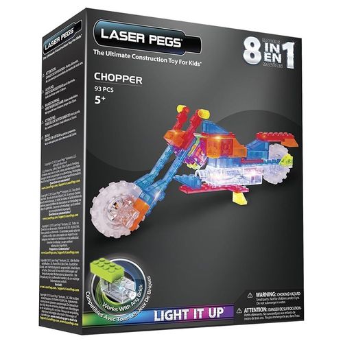 משחק הרכבה לגו אופנוע לייזר פגס 8 ב 1 - LASER PEGS
