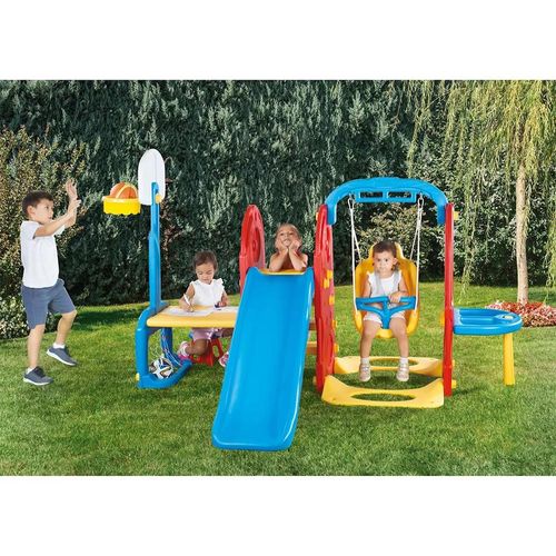 דולו - מתקן פארק משחקים לחצר משולב 7 ב1 - 3024 DOLU