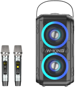 בידורית ניידת 80W עם שני מיקרופונים W-King T9II