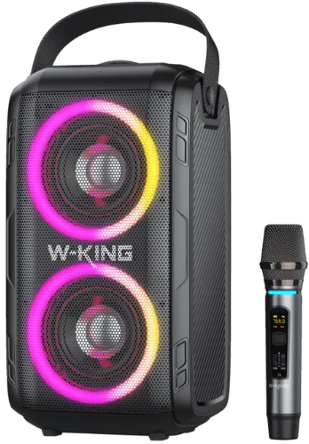 בידורית ניידת 80W עם מיקרופון אלחוטי W-King T9ברפאלי - refali.co.il
