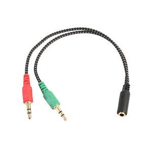 מתאם אודיו AUX FEMALE TO AUDIO+MICROPHONE MALE