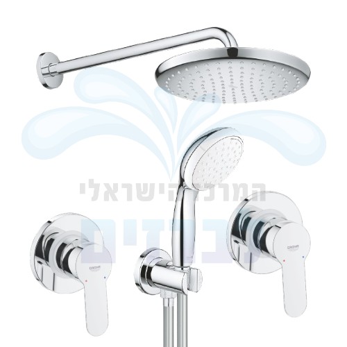 סט 7 חלקים GROHE EDGE מקורי למקלחת | כרום ניקל