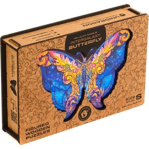 פאזל עץ פרפר Unidragon בצורות מיוחדות Intergalaxy Butterfly בשני אפשרויות לבחירה