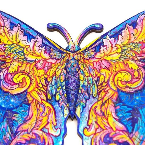 פאזל עץ פרפר Unidragon בצורות מיוחדות Intergalaxy Butterfly size S