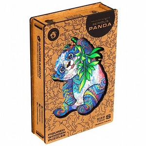 פאזל עץ פנדה Unidragon בצורות מיוחדות Serious Panda בשני גדלים לבחירה