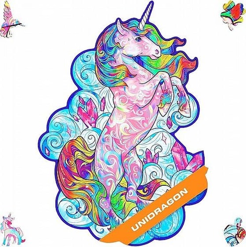 פאזל עץ חד קרן Unidragon בצורות מיוחדות Inspiring Unicorn size S 