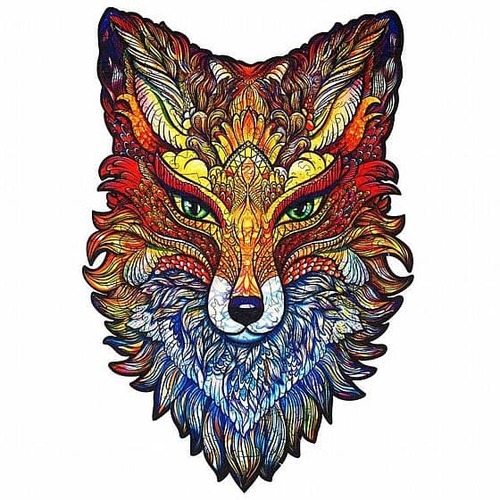 פאזל עץ שועל Unidragon בצורות מיוחדות Fiery Fox size S