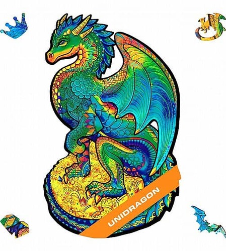 פאזל עץ דרקון Unidragon בצורות מיוחדות Guarding Dragon size S 