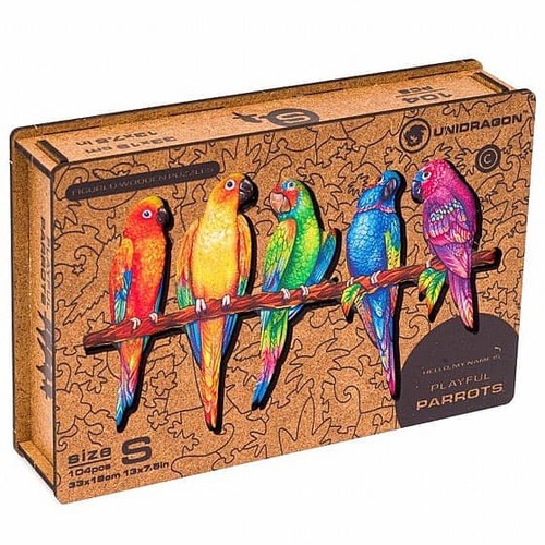 אזל עץ תוכים Unidragon בצורות מיוחדות Playful Parrots size S 