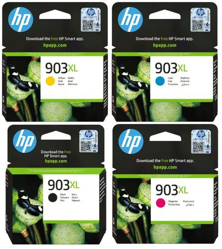 סט ראשי דיו שחור/אדום/צהוב/כחול HP 903XL - מקורי
