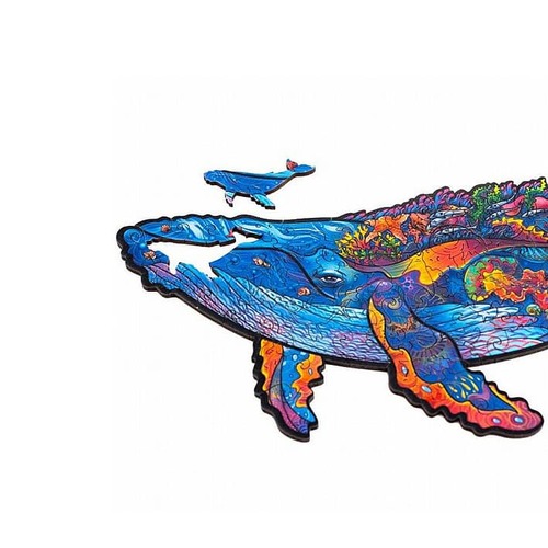 פאזל עץ לוויתנים Unidragon בצורות מיוחדות Milky Whales size S