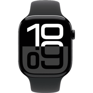 שעון חכם Apple Watch 10 GPS 42mm צבע שעון Black Aluminium צבע רצועה Black Sport Band - גודל S/M