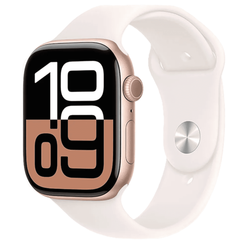 שעון חכם Apple Watch 10 GPS 42mm צבע שעון Rose Gold Aluminium צבע רצועה Blush Sport Band גודל S/M