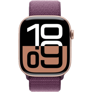 שעון חכם Apple Watch 10 GPS 42mm צבע שעון Rose Gold Aluminium צבע רצועה Plum Sport Loop 